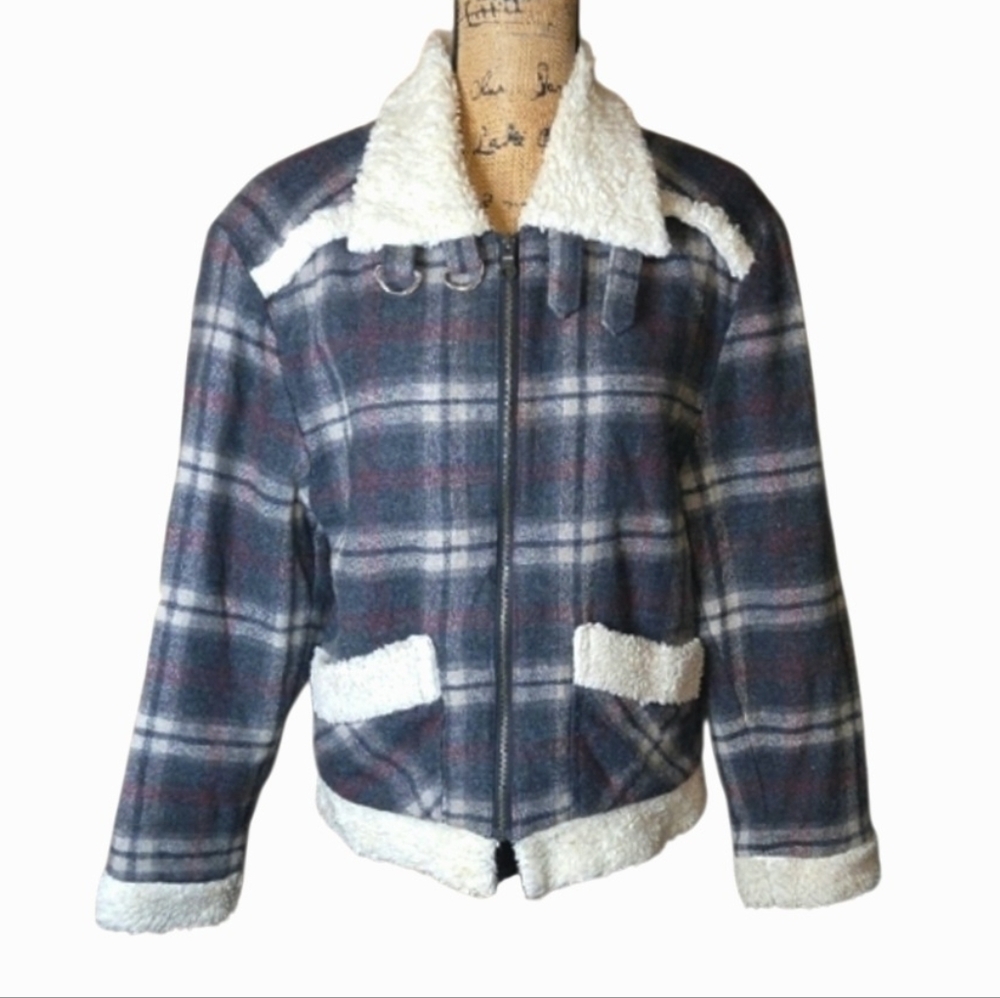 Vintage Express Plaid Sherpa-Lined Women's Jacket